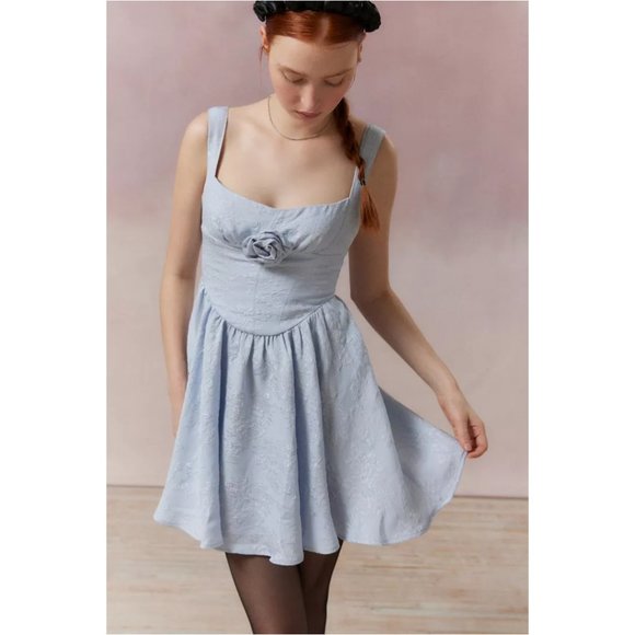 Urban Outfitters Dresses & Skirts - 🏷️NWT Kimchi Blue Bobbie Floral Mini Dress In Light Blue - Size Small